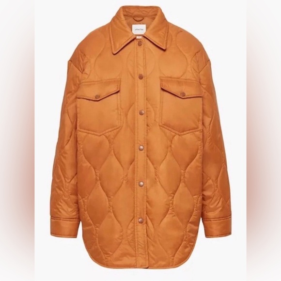 Wilfred Jackets & Blazers - Wilfred Quilted Puffer Shirt Jacket in Rust Orange